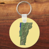 Vermont Kaart Sleutelhanger (Voorkant)