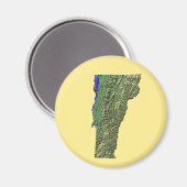 Vermont-kaartmagneet Magneet (Voorkant / Achterkant)