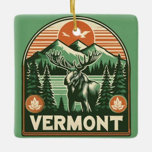 Vermont Keramisch Ornament (Voorkant)