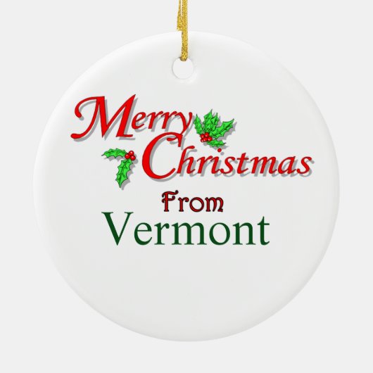 Vermont kerstboomversiering keramisch ornament (Achterkant)