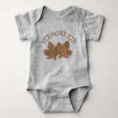 Vermont Kind Maple Leaf Leaf Leaves Sugar Snoep VT Romper (Voorkant)