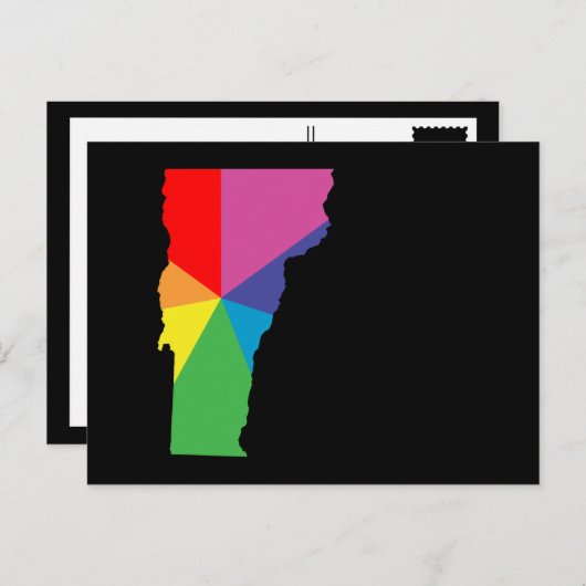 vermont-kleuruitbarsting briefkaart (Voorkant / Achterkant)