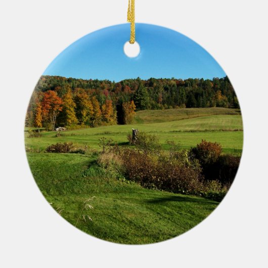 Vermont Landscape Keramisch Ornament (Achterkant)