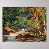 Vermont-landschap, De forelrivier, Poster (Voorkant)