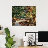 Vermont-landschap, De forelrivier, Poster (Thuiskantoor)