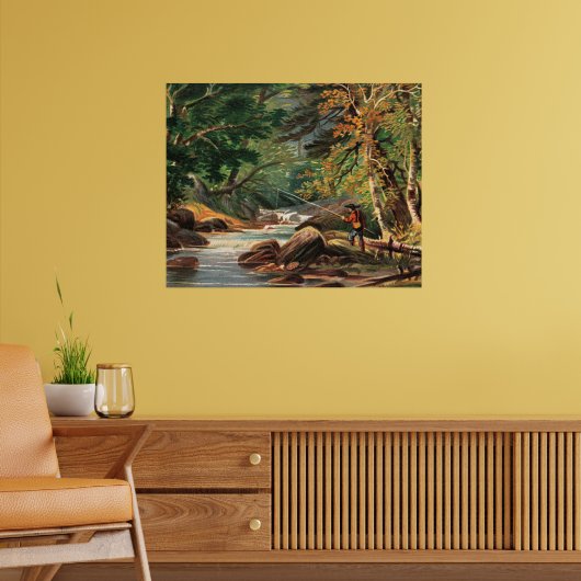Vermont-landschap, De forelrivier, Poster (Woonkamer 2)