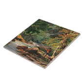 Vermont-landschap, De forelrivier, Tegeltje (Zijkant)