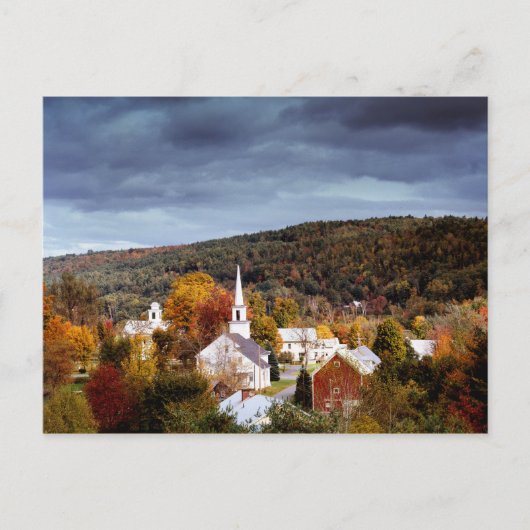 Vermont-landschap, kleuren van de herfst briefkaart (Voorkant)