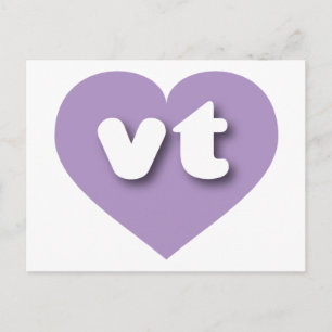 Vermont lavender hart - Ik hou van vt Briefkaart