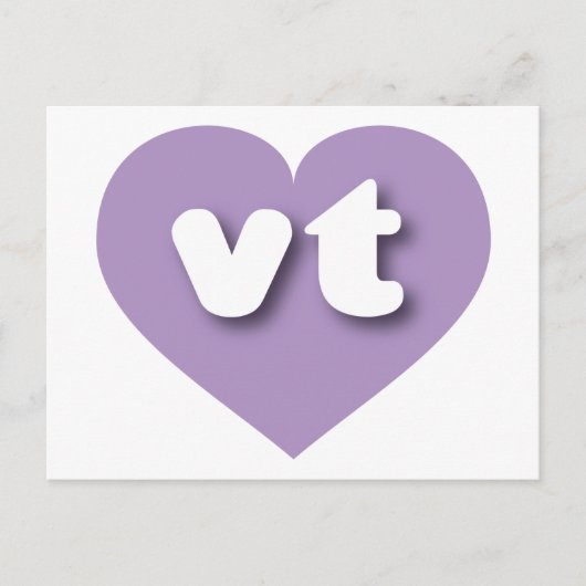 Vermont lavender hart - Ik hou van vt Briefkaart (Voorkant)