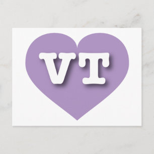 Vermont Lavender Heart - Ik hou van VT Briefkaart