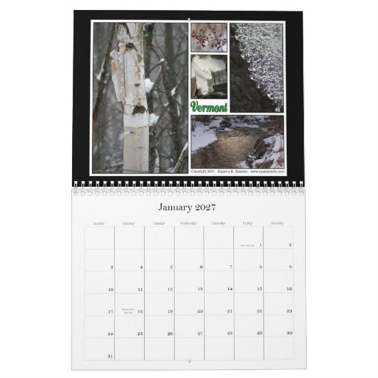 Vermont - "Let's Travel"-serie. Kalender (Jan 2027)