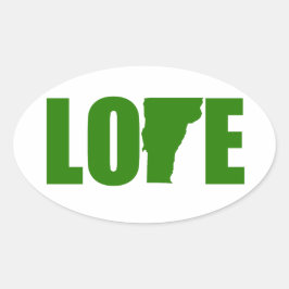 Vermont Liefde Ovale Sticker