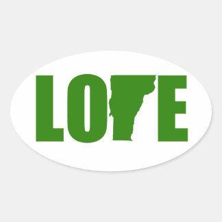 Vermont Liefde Ovale Sticker