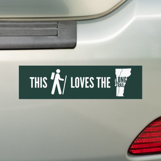 Vermont Long Trail Hiker Bumpersticker (Op auto)