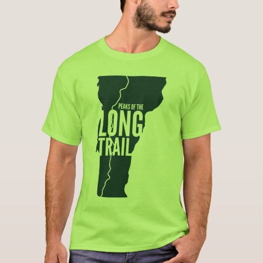 Vermont Long Trail Peaks List T-Shirt (Voorkant)