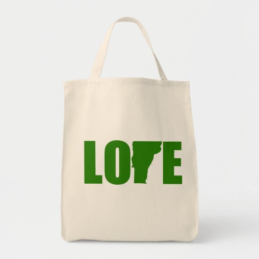 Vermont Love Grocery Canvas tas herbruikbaar (Voorkant)