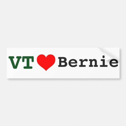 Vermont Loves Bernie Bumpersticker (Voorkant)