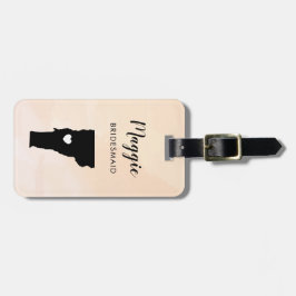 Vermont Map Bagagelabel, Wedding Party Welcome Bagagelabel