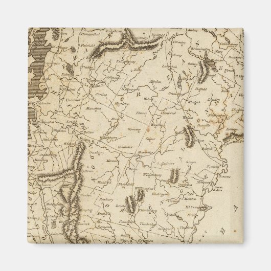 Vermont Map door Arrowsmith Magneet (Voorkant)