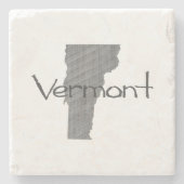 Vermont Map:  grijs krijkbord Stenen Onderzetter (Voorkant)