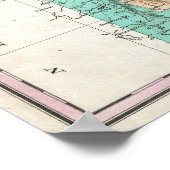 Vermont Map, kaart, vintage poster (Hoek)