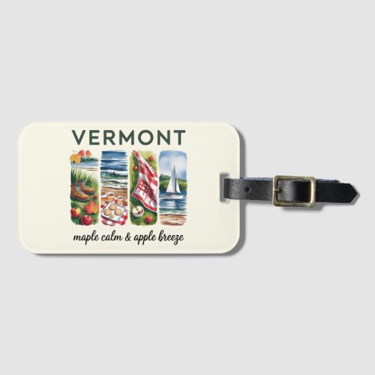 Vermont – Maple Calm & Apple Breeze Bagagelabel (Voorkant (horizontaal))
