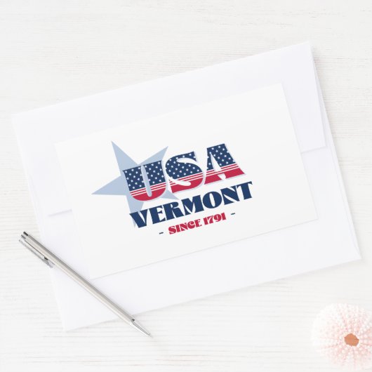 Vermont Mijn thuisstaat Sticker (Envelop)