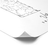 Vermont Minimal Street Map Poster (Hoek)