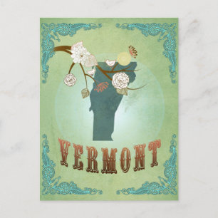 Vermont Modern  staat kaart - Groen