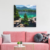 Vermont Mooie Kristalhelder Meer Bergen Canvas Afdruk (Insitu (Woonkamer))