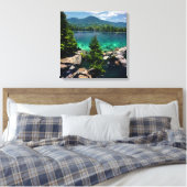 Vermont Mooie Kristalhelder Meer Bergen Canvas Afdruk (Insitu (Slaapkamer))