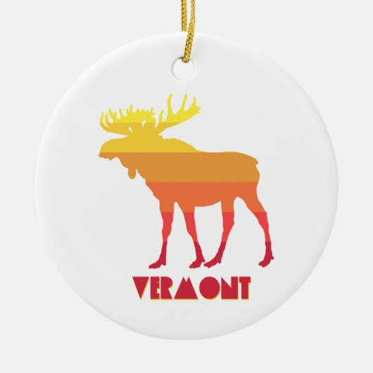 Vermont Moose Keramisch Ornament (Voorkant)