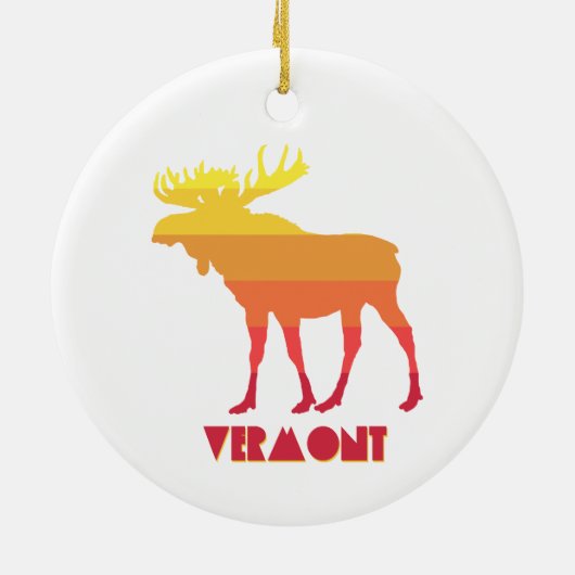 Vermont Moose Keramisch Ornament (Achterkant)
