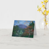 Vermont Mountain Landscape Note Card Kaart (Gele Bloem)