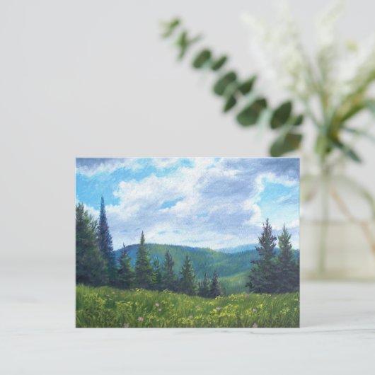 Vermont Mountain Postcard Briefkaart (Staand voorkant)