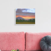 Vermont Mountain Sunset Landschap Canvas Print (Insitu (Woonkamer))