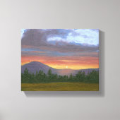 Vermont Mountain Sunset Landschap Canvas Print (Voorkant)