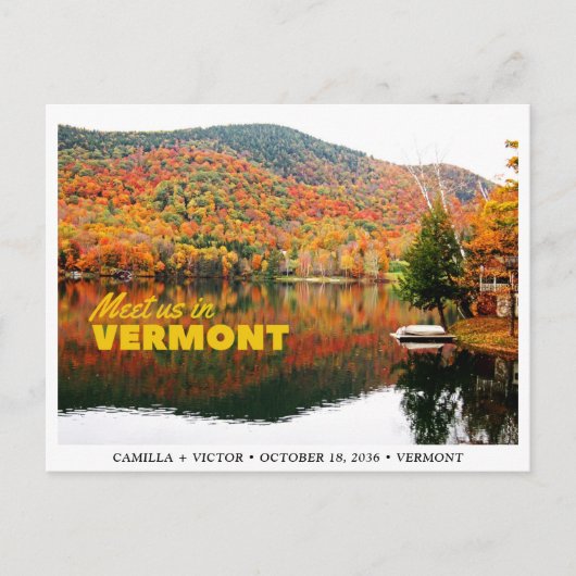 Vermont Mountain Wedding Save the Date Briefkaart (Voorkant)