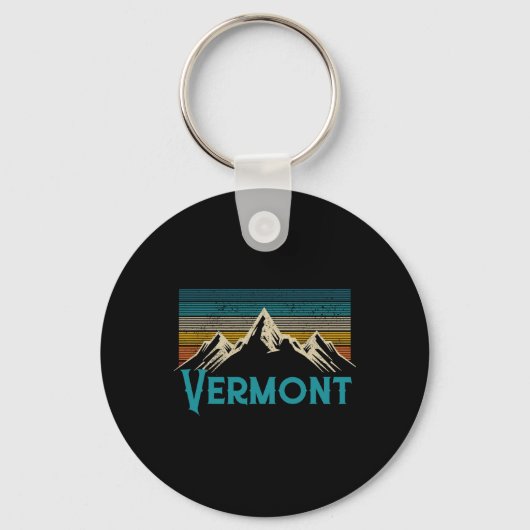 Vermont Mountains Retro Hiking Souvenir Gi Sleutelhanger (Voorkant)