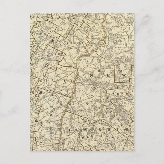 Vermont, New Hampshire Briefkaart (Voorkant)