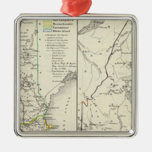 Vermont, New Hampshire, Massachusetts Metalen Ornament