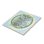 Vermont Nurse Caduceus Tegeltje (Zijkant)