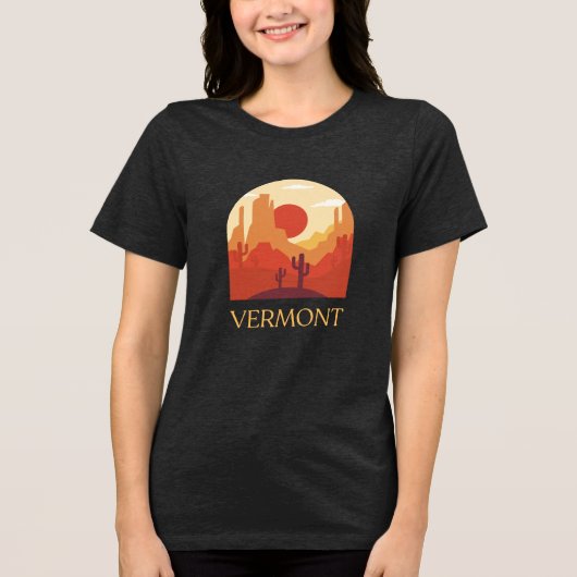 Vermont: Oase in de woestijn Tri-Blend Shirt (Voorkant)