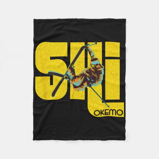 Vermont Okemo Mountain Ski Fleece Deken (Voorkant)