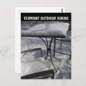VERMONT OUTDEURWINTER DINING BRIEFKAARTEN (Voorkant / Achterkant)