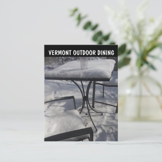 VERMONT OUTDEURWINTER DINING BRIEFKAARTEN (Staand voorkant)