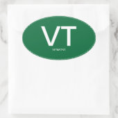 Vermont ovale Bumpersticker Ovale Sticker (Tas)