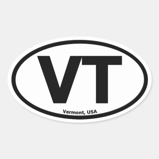 Vermont ovale Sticker (Voorkant)