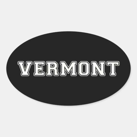 Vermont Ovale Sticker (Voorkant)